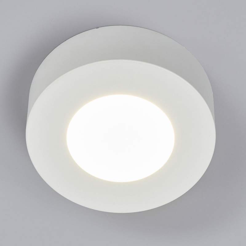 Witte LED badkamer plafondlamp Marlo in ronde vorm