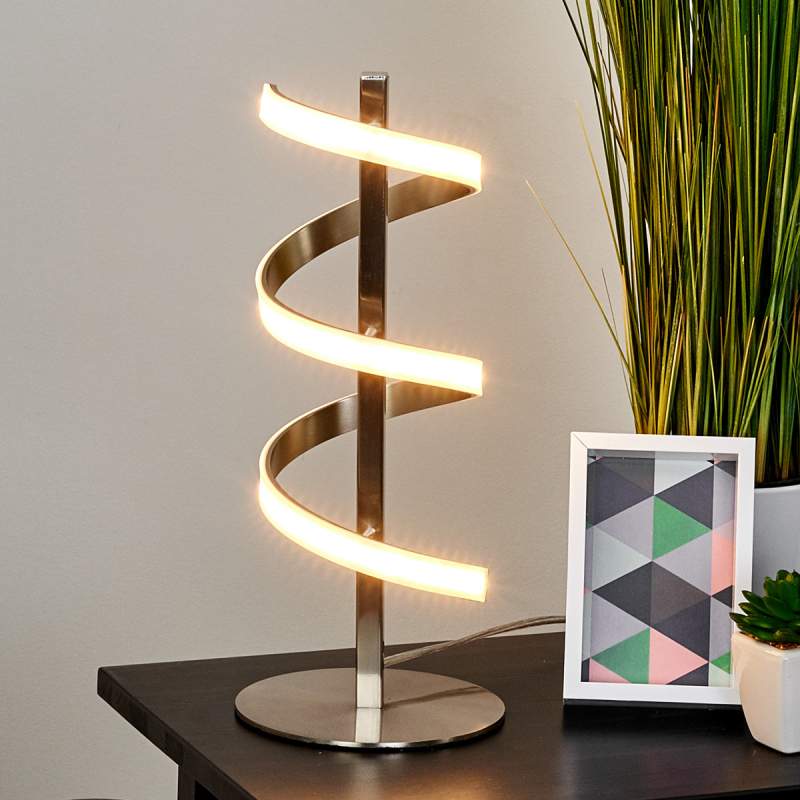 Spiraalvormige LED-tafellamp Pierre