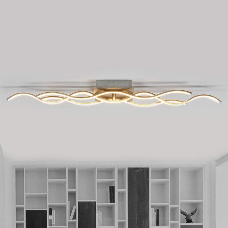 LED plafondlamp Safia met drie lampjes in golfvorm