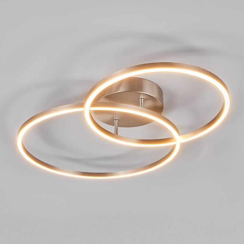 Twee overlappende ringen - de LED plafondlamp Elmo