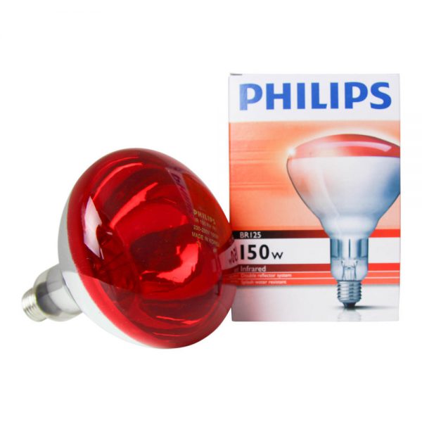 Philips BR125 IR 150W E27 230-250V Rood