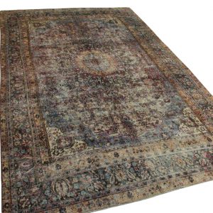 antiek meshmed vloerkleed 460cm x 300cm 80 jaar oud