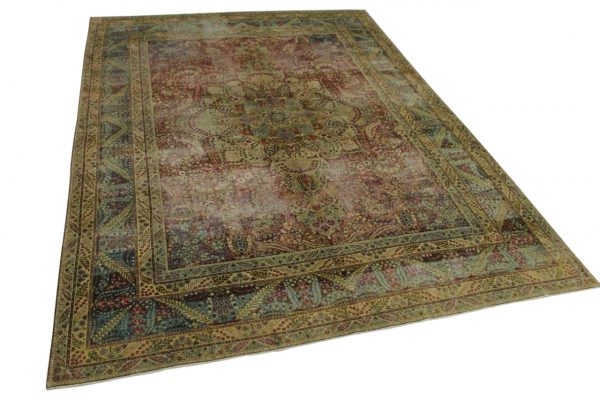 Antiek Perzisch tapijt 384cm x 284cm 80-90 jaar oud