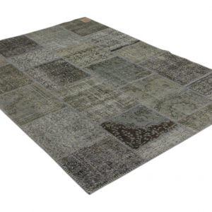 grijs patchwork vloerkleed 240cm x 170cm 8124