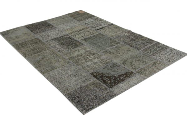 grijs patchwork vloerkleed 240cm x 170cm 8124