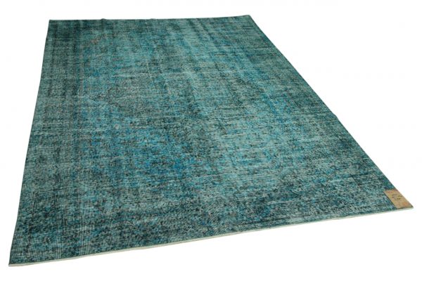 vintage vloerkleed blauw 285cm x 207cm