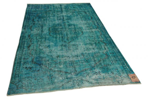 vintage vloerkleed blauw 280cm x 166cm