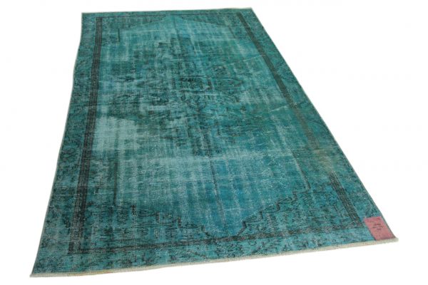 vintage vloerkleed blauw 282cm x 167cm