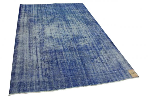 vintage vloerkleed blauw 287cm x 183cm