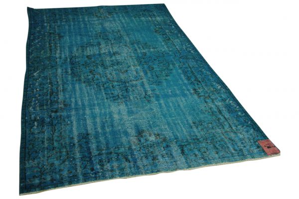 blauw vintage vloerkleed 265cm x 175cm