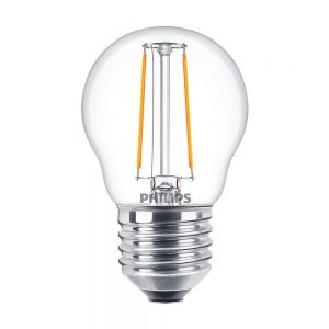 Philips Classic LEDluster E27 P45 2W 827 Helder | Vervangt 25W