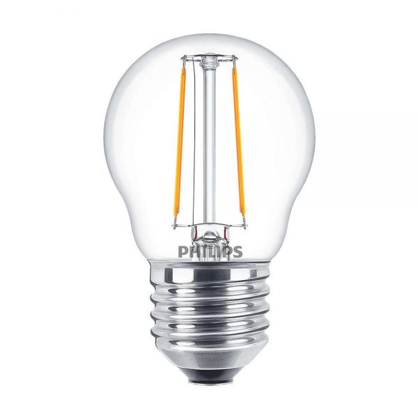 Philips Classic LEDluster E27 P45 2W 827 Helder | Vervangt 25W