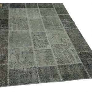 patchwork vloerkleed grijs 240cm x 170cm