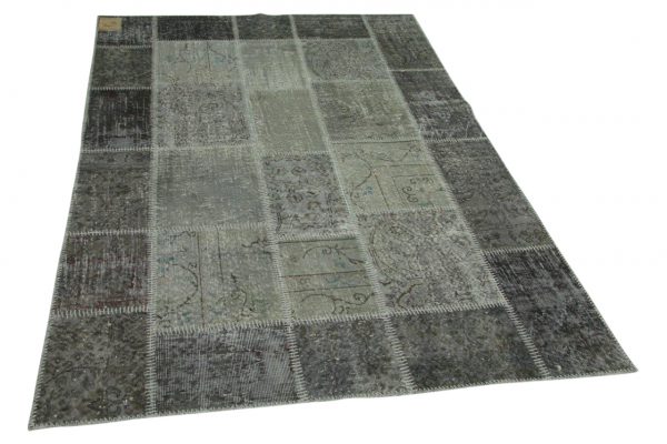 patchwork vloerkleed grijs 240cm x 170cm