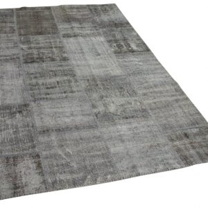 grijs patchwork vloerkleed 240cm x 170cm