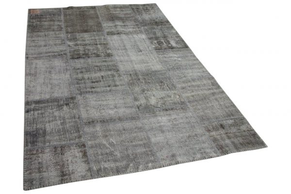 grijs patchwork vloerkleed 240cm x 170cm