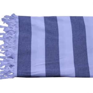 hamamdoek blauw achterkant badstof 180cm x 105cm