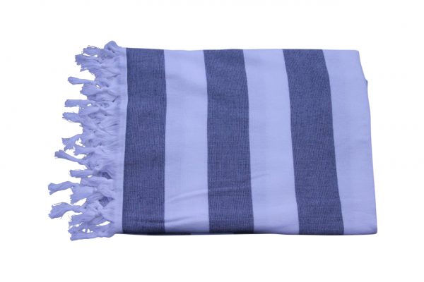 hamamdoek blauw achterkant badstof 180cm x 105cm