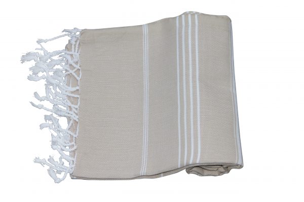 hamamdoek beige 100% katoen (180cm x 100cm) 100% geweven katoenen