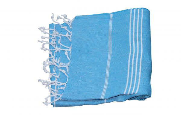 Hamamdoek Aqua blauw 100% katoen (180cm x 100cm) 100% geweven katoenen