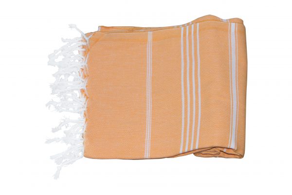 Hamamdoek oranje 100% katoen (180cm x 100cm) 100% geweven katoenen