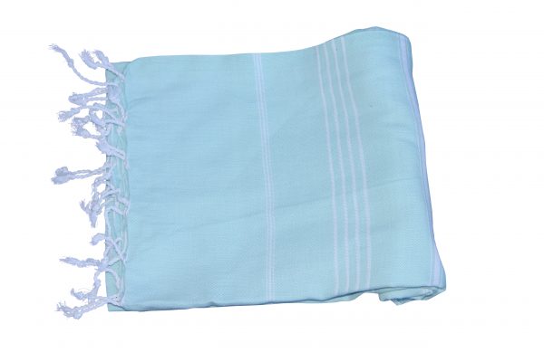 Hamamdoek, licht turquoise 100% katoen 100cm x 180cm 100% geweven katoenen handdoek.