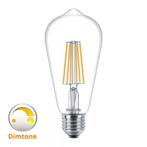 Philips Classic LEDbulb E27 Edison 8W 827 Helder | DimTone Dimbaar - Vervangt 60W