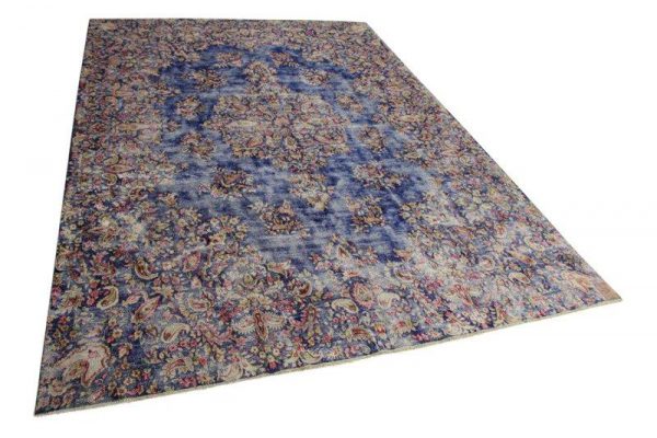 kirman blauw vintage vloerkleed 423cm x 290cm