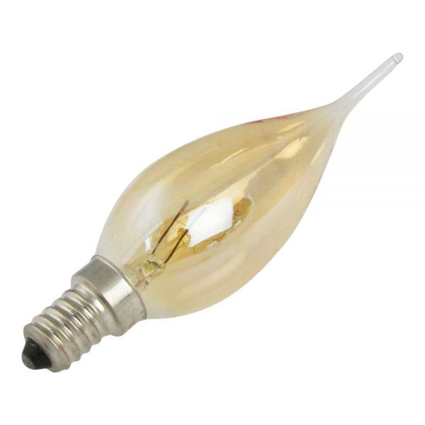 Kaarslamp met Gebogen Punt E14 15W 230v Goud