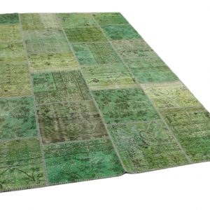 patchwork vloerkleed groen 300cm x 200cm