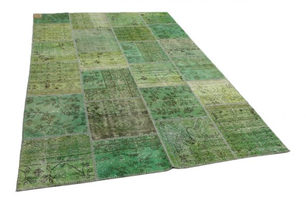 patchwork vloerkleed groen 300cm x 200cm