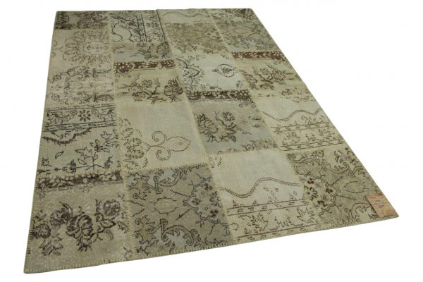 patchwork vloerkleed beige 241cm x 177cm