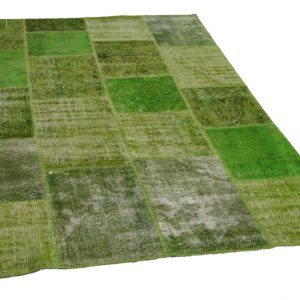 patchwork vloerkleed appelgroen 250cm x 170cm