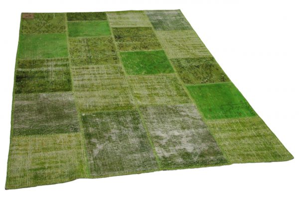 patchwork vloerkleed appelgroen 250cm x 170cm