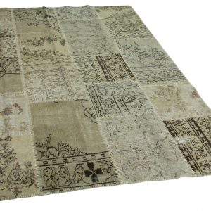 patchwork vloerkleed beige 239cm x 171cm