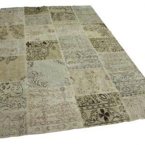 patchwork vloerkleed beige 300cm x 200cm