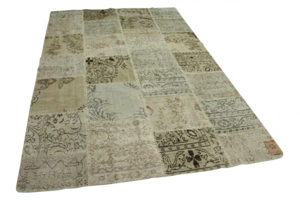 patchwork vloerkleed beige 300cm x 200cm