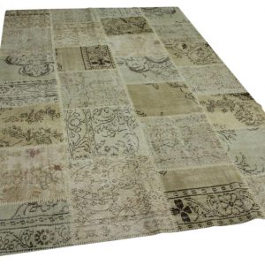 patchwork vloerkleed beige 300cm x 200cm