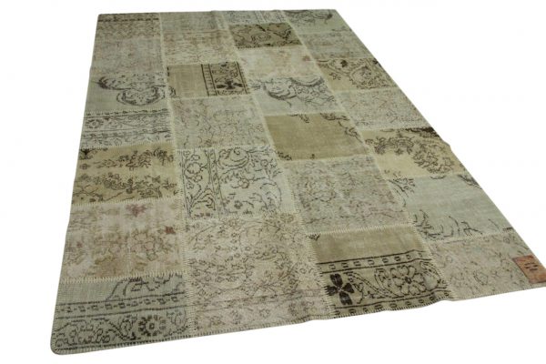 patchwork vloerkleed beige 300cm x 200cm