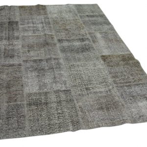 patchwork vloerkleed grijs 240cm x 170cm