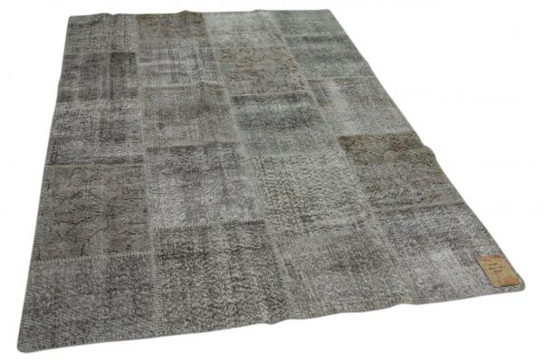 patchwork vloerkleed grijs 240cm x 170cm