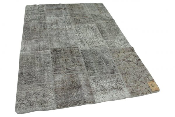 patchwork vloerkleed grijs 241cm x 170cm