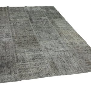patchwork vloerkleed grijs 301cm x 200cm