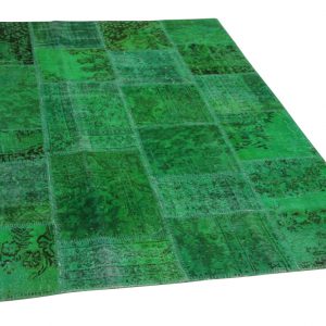patchwork vloerkleed groen 240cm x 170cm