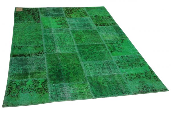 patchwork vloerkleed groen 240cm x 170cm