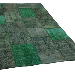 patchwork vloerkleed groen 300cm x 180cm