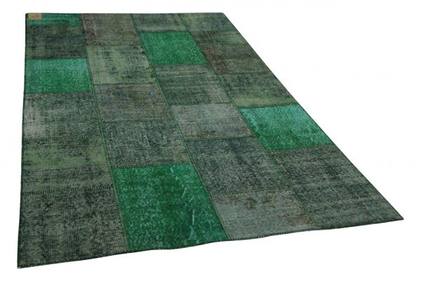 patchwork vloerkleed groen 300cm x 180cm