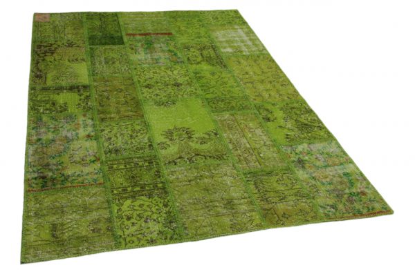 patchwork vloerkleed groen 241cm x 170cm