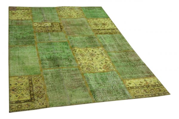 patchwork vloerkleed groen 230cm x 160cm