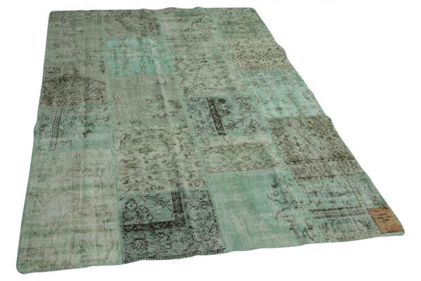 patchwork vloerkleed groen 240cm x 170cm